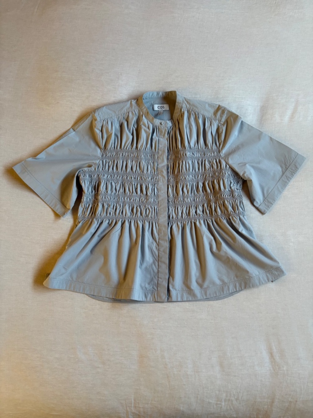 COS Ruched Cotton Blouse